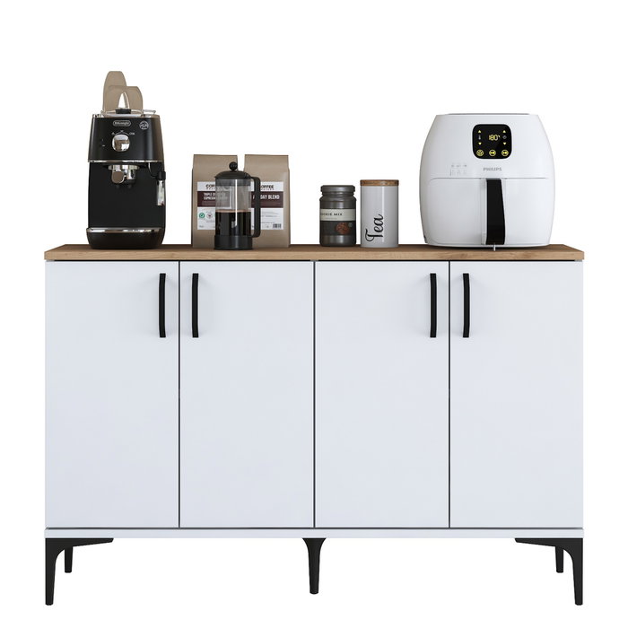 Hanah Home Gabinete Multipropósito Blanco y Nuez